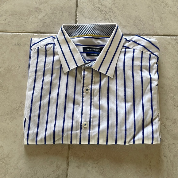 Bugatchi striped collared shit - Picture 1 of 5